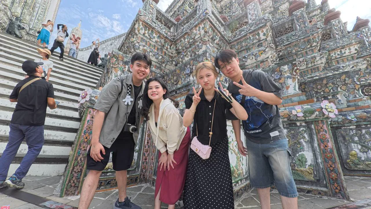 With the team on a trip to Bangkok